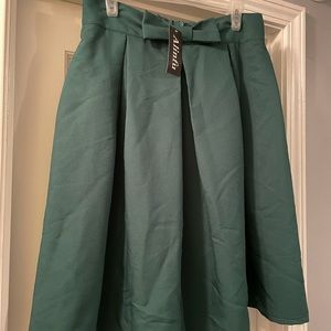 Green holiday skirt